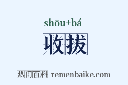 收拔是什么意思的图片
